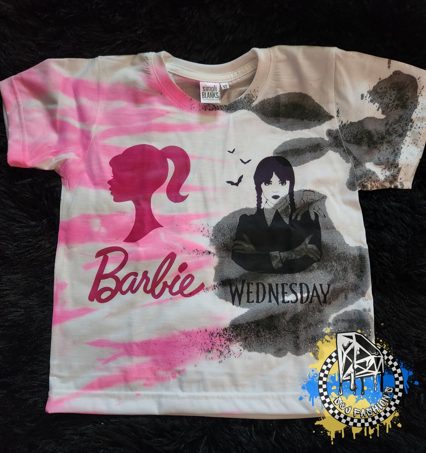 Barbie & Wednesday Girls Shirt Ladies Shirt