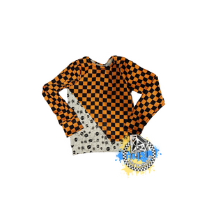 Black & Orange Checker Handmade