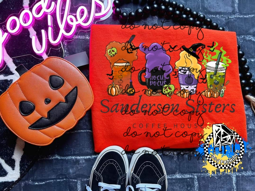 Hocus Pocus Coffee  Halloween Ladies Shirt