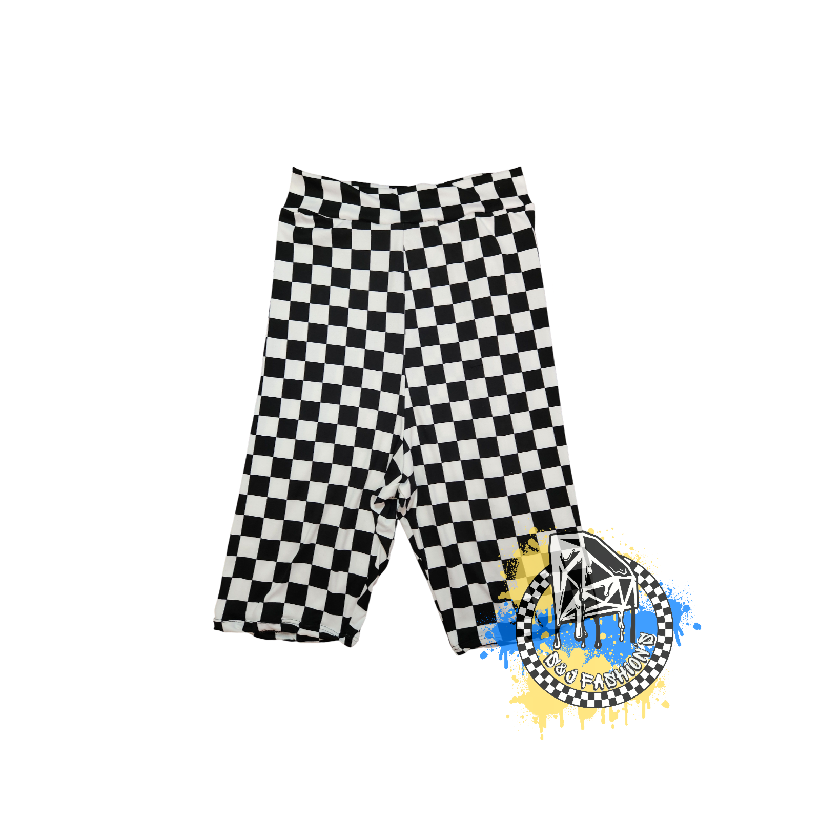 Black White Checker Handmade