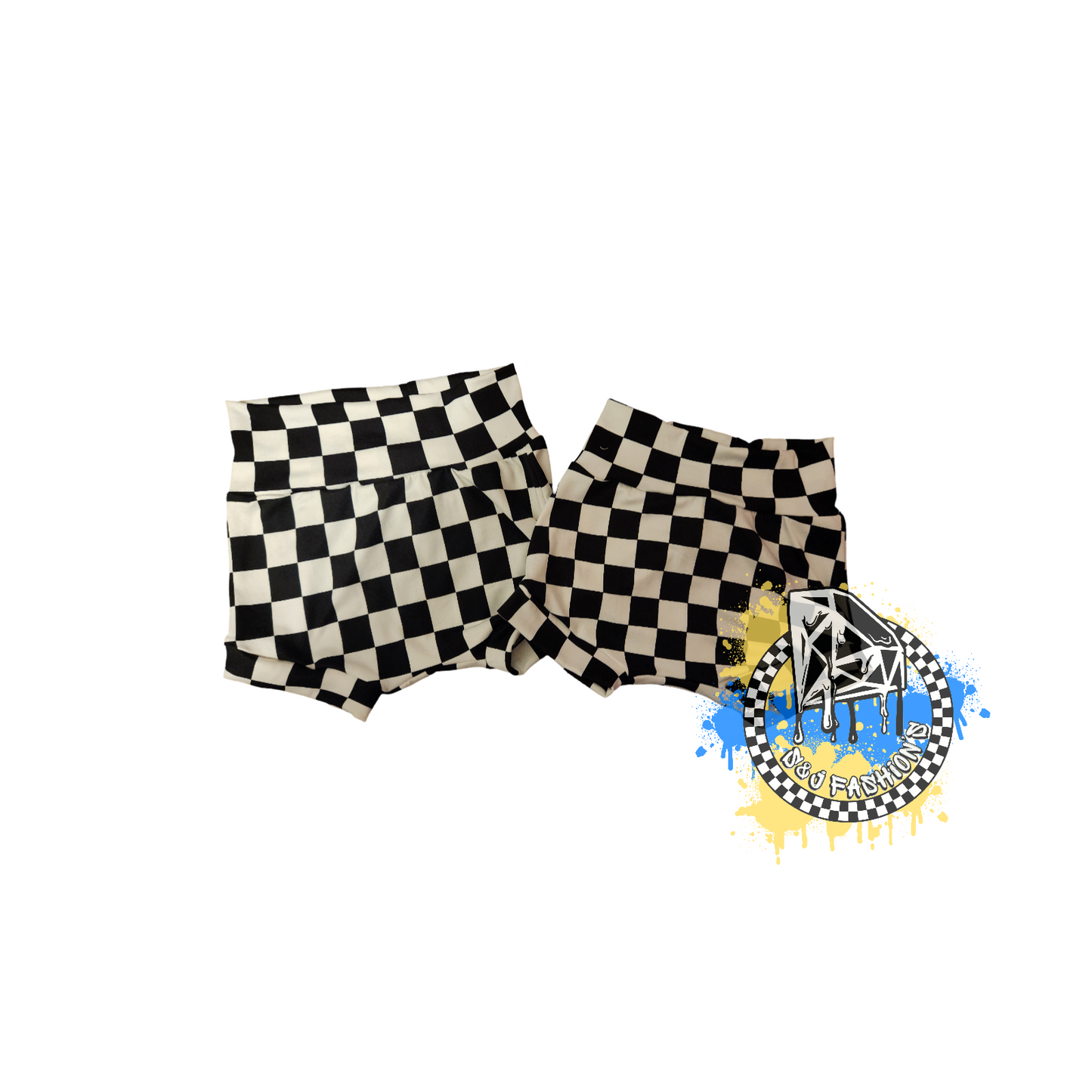 Black White Checker Handmade