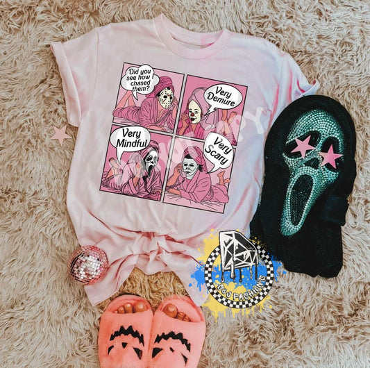 Very Demure Very Spooky Ladies Shirt Girls Shirt Halloween