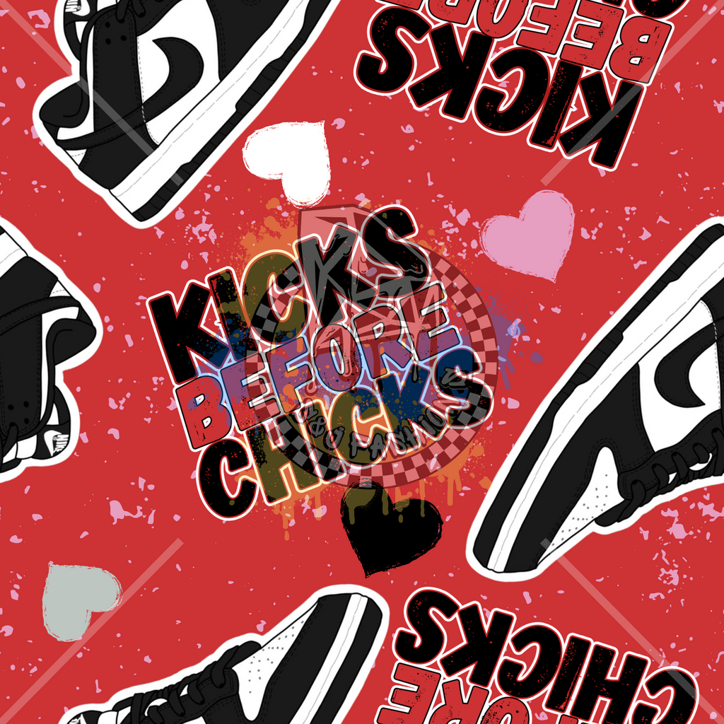 Kicks Before Chicks Valentines Handmade