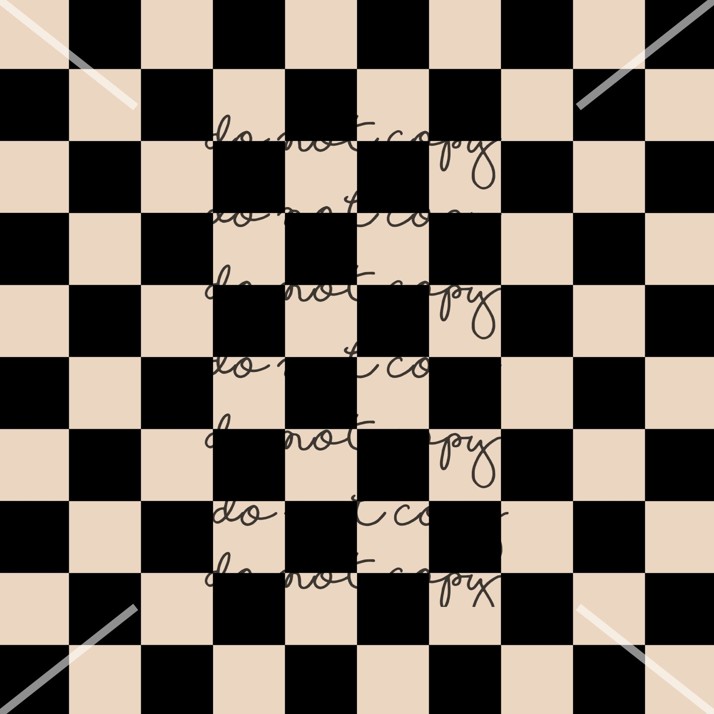 Black & Tan Checker Handmade