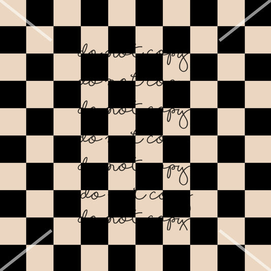 Black & Tan Checker Handmade