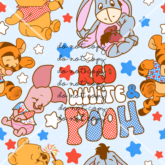 Pooh 4th of July Handmade