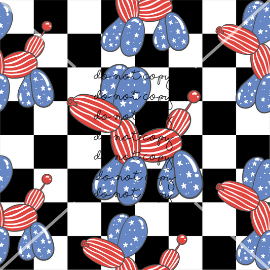 Balloon Dogs 4th of July Handmade