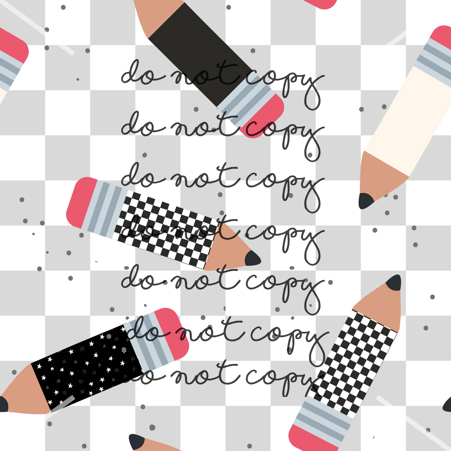 Checker Pencil Back to School Handmade