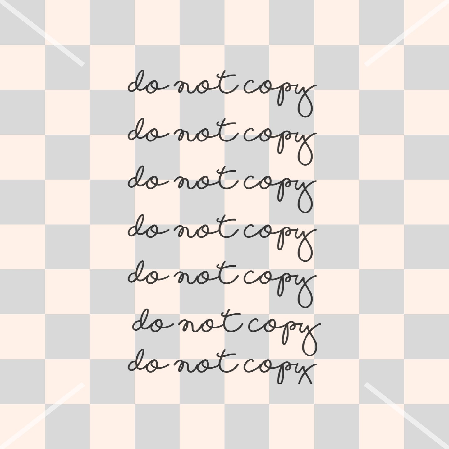 Grey & Tan Checker Handmade