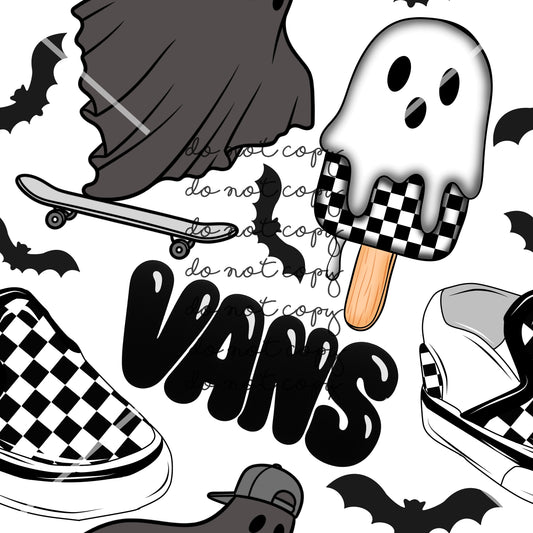 Ghost Vans Halloween Handmade