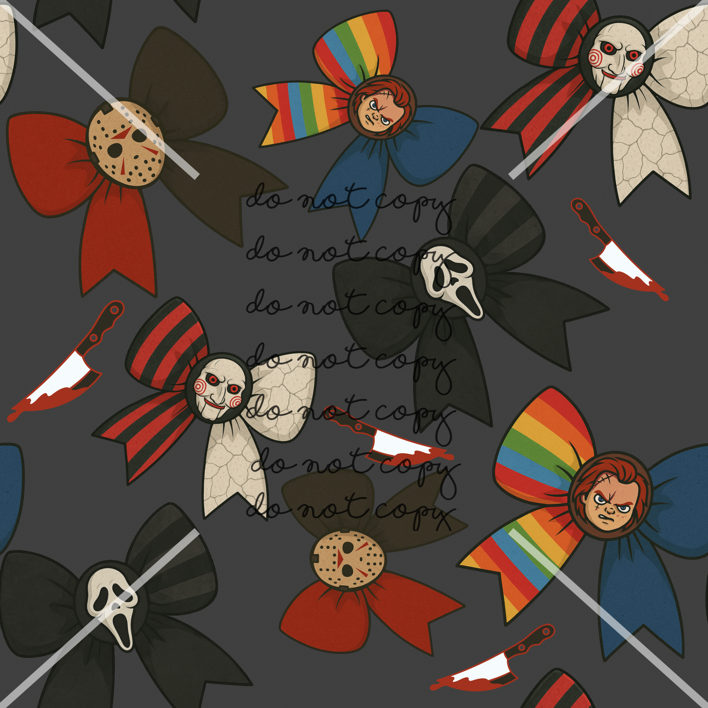 Halloween Horror Bows Handmade