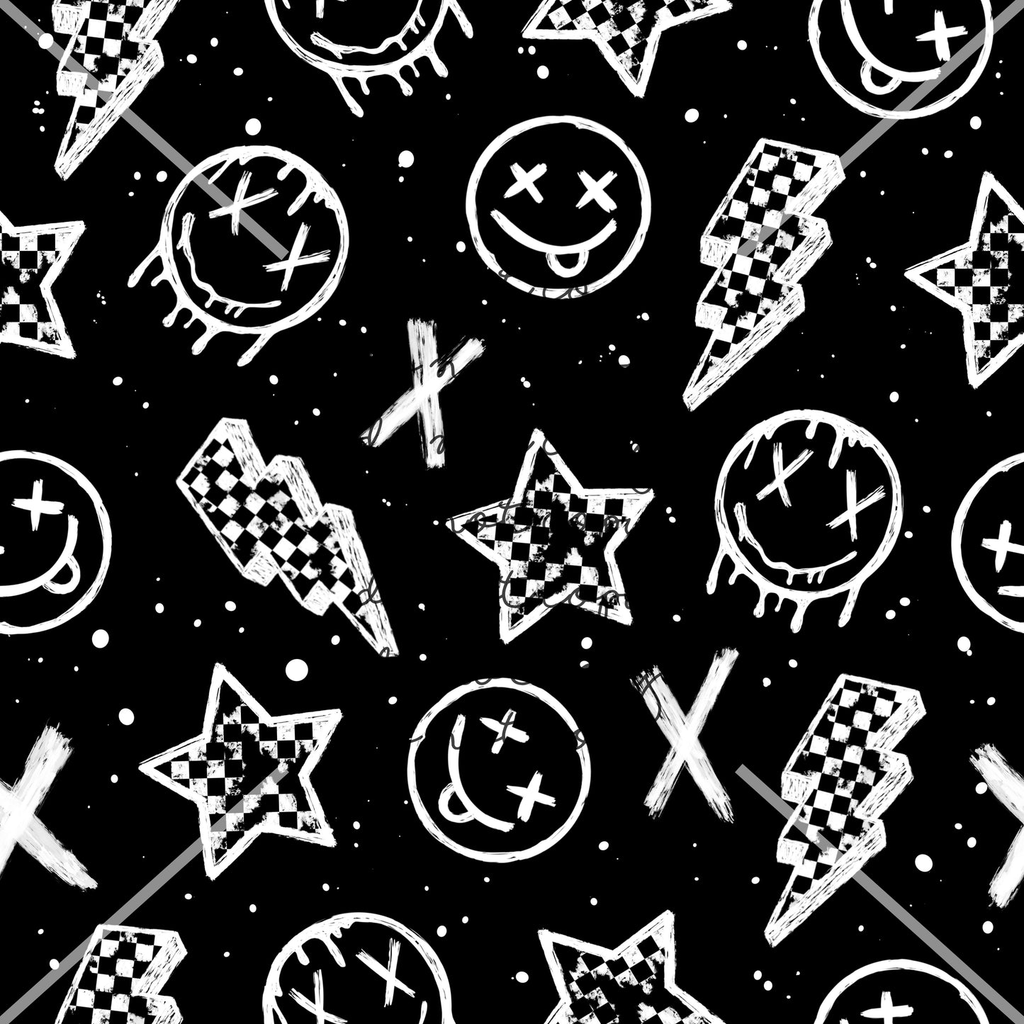 Smiley Punk Checker Handmade