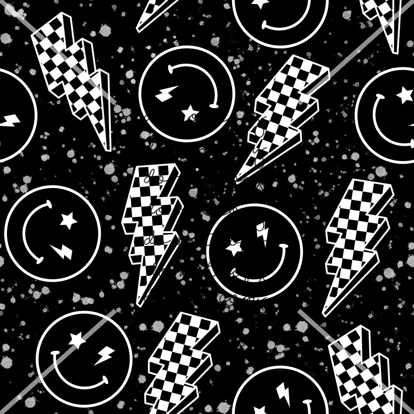 Smiley Bolts Punk Checker Handmade