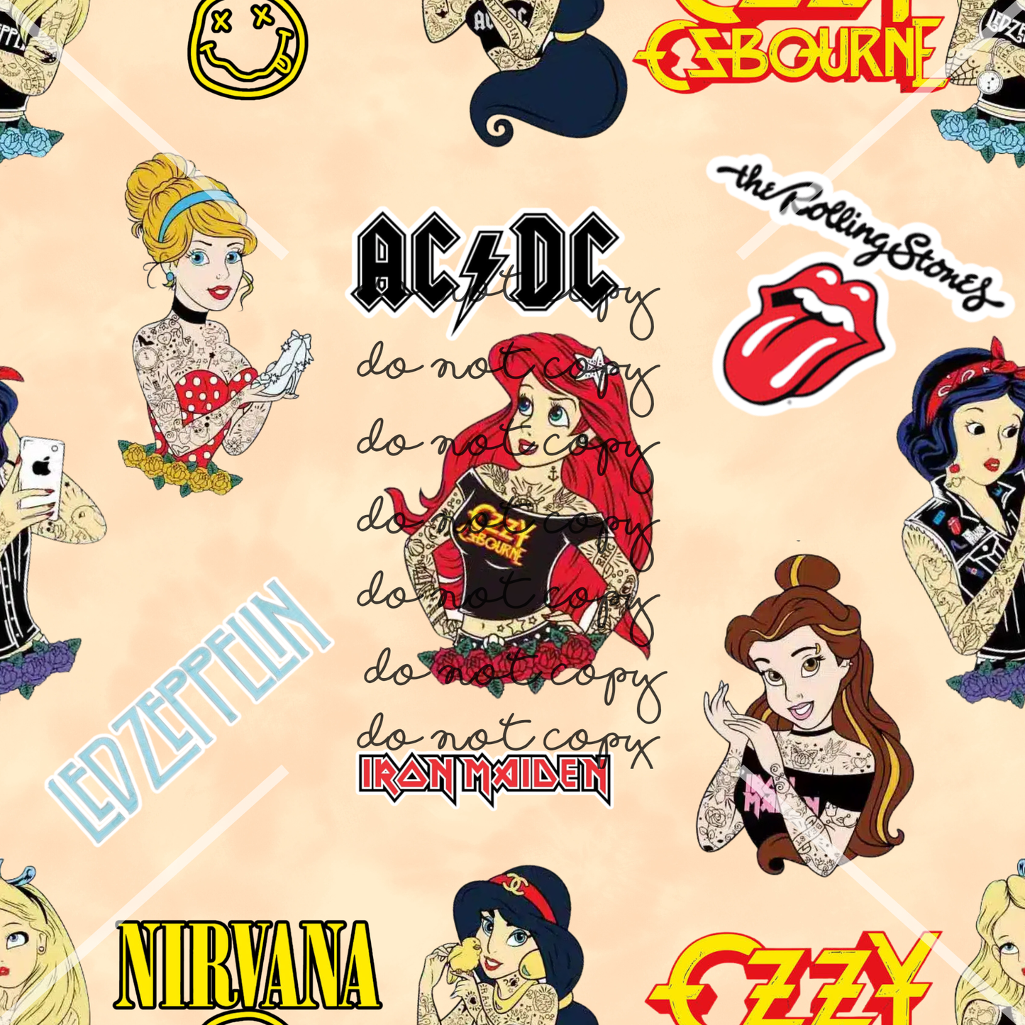 Rock Band Disney Princesses Handmade