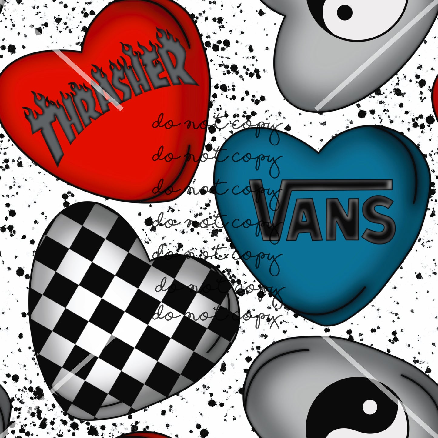 Vans Thrasher Valentines Handmade