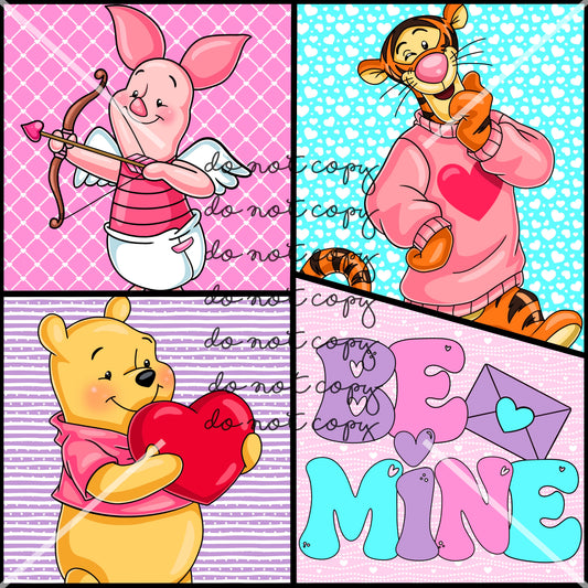 Winnie The Pooh Valentines Handmade