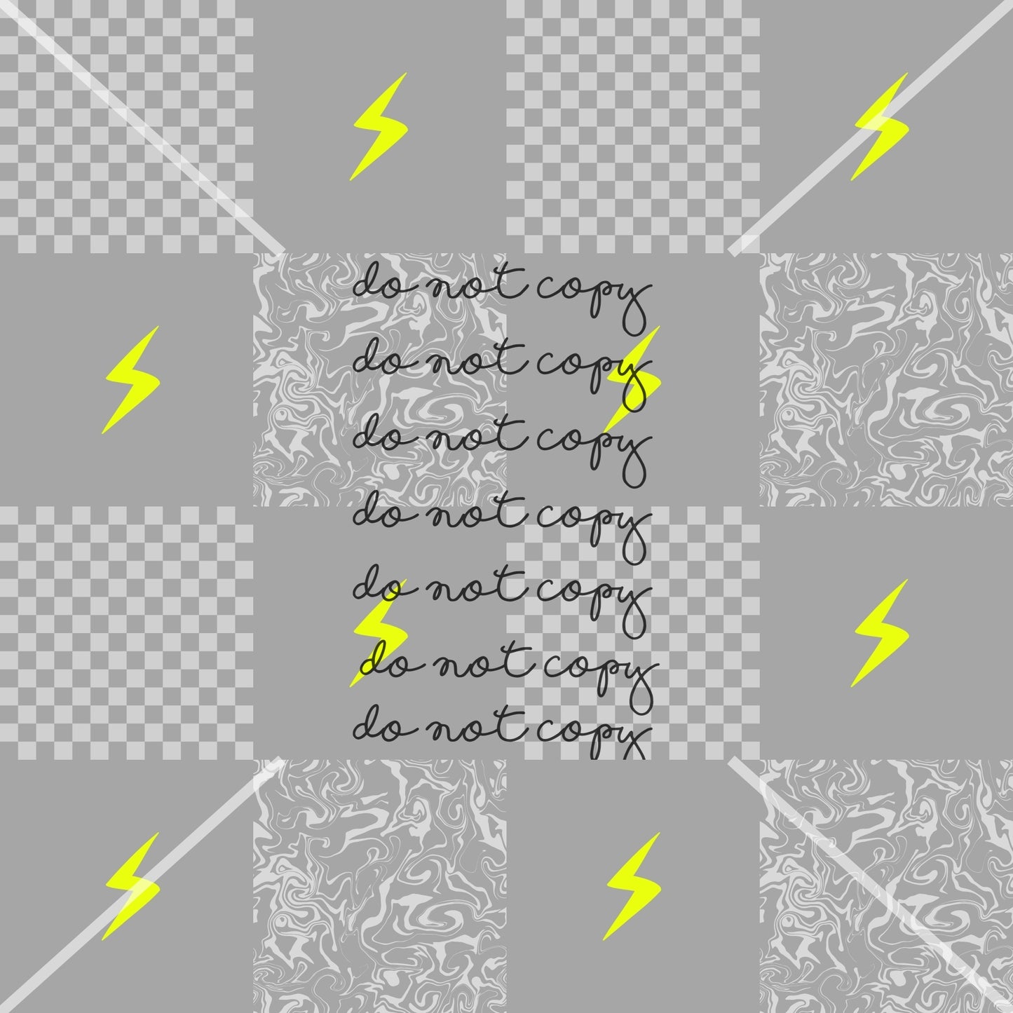 Lighting Bolts Checker Handmade