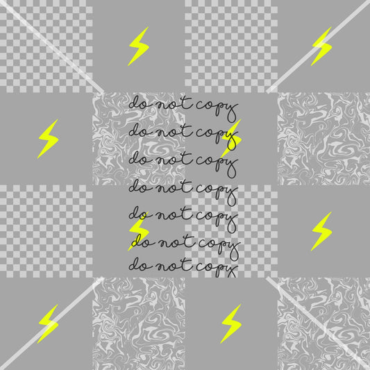 Lighting Bolts Checker Handmade