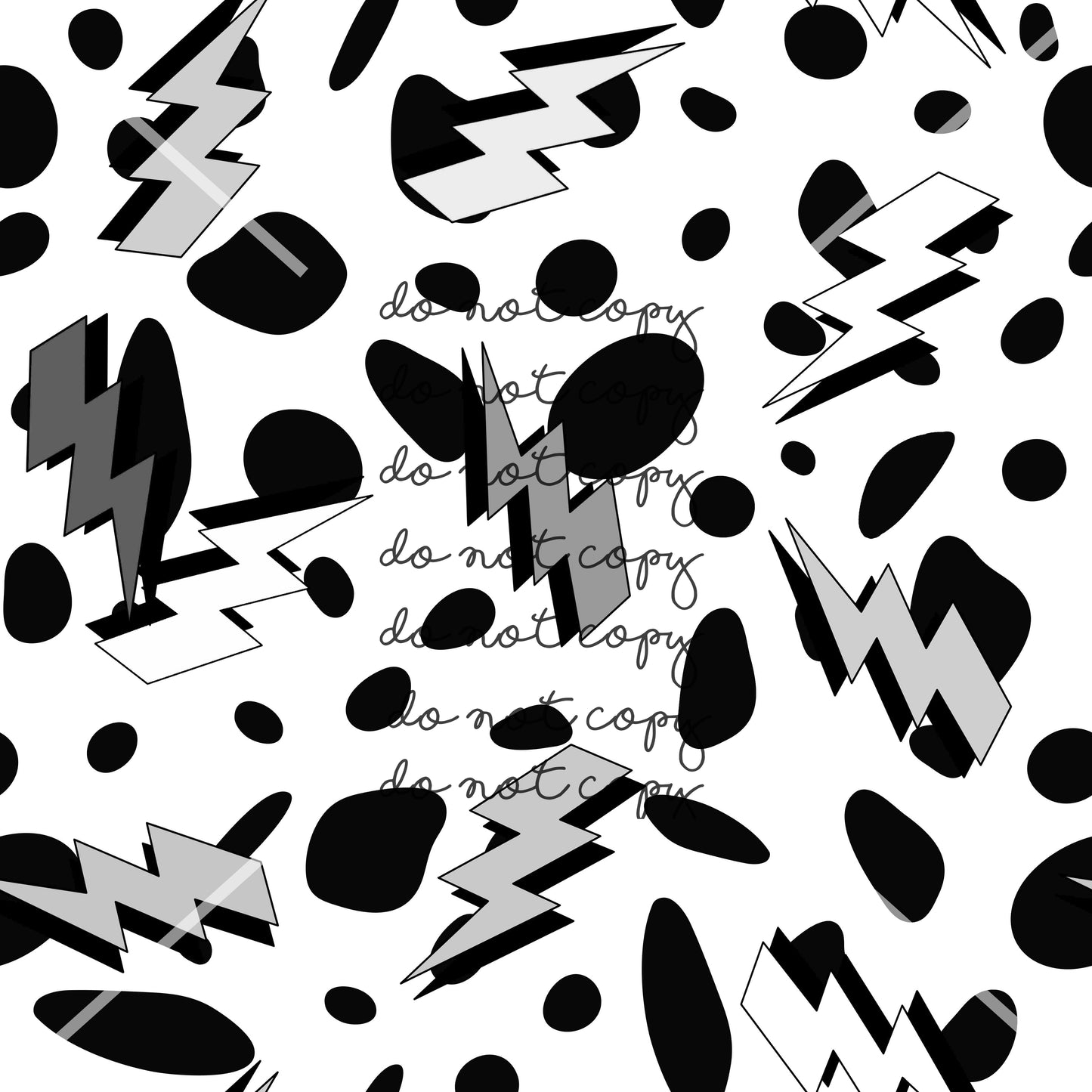 Monochrome Bolts Handmade