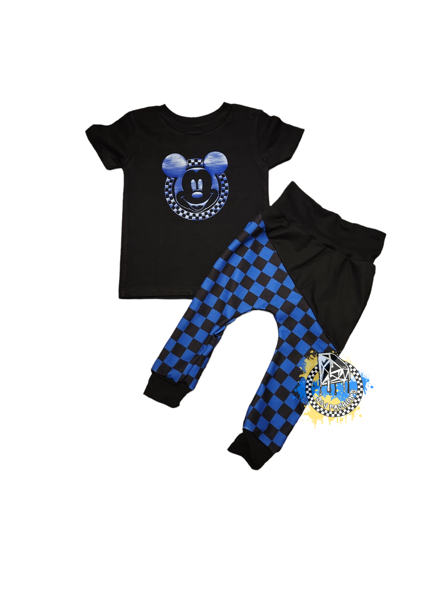 Checker Mickey Boys Shirt Girls Shirt