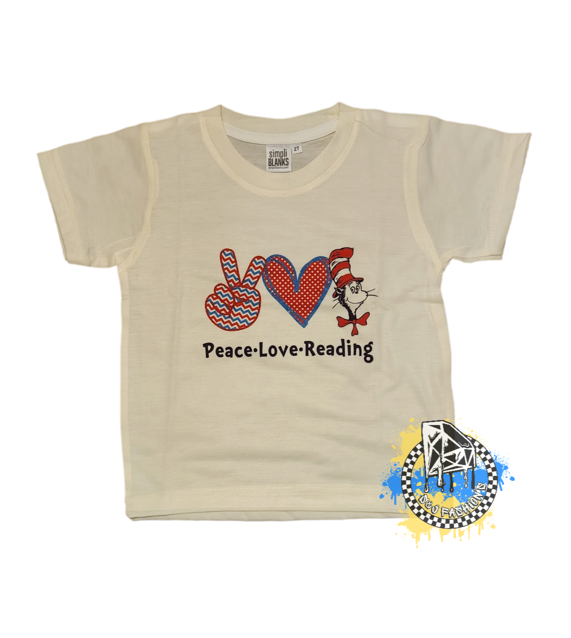 Dr. Seuss Peace Love Reading Girls Shirt Boys Shirt