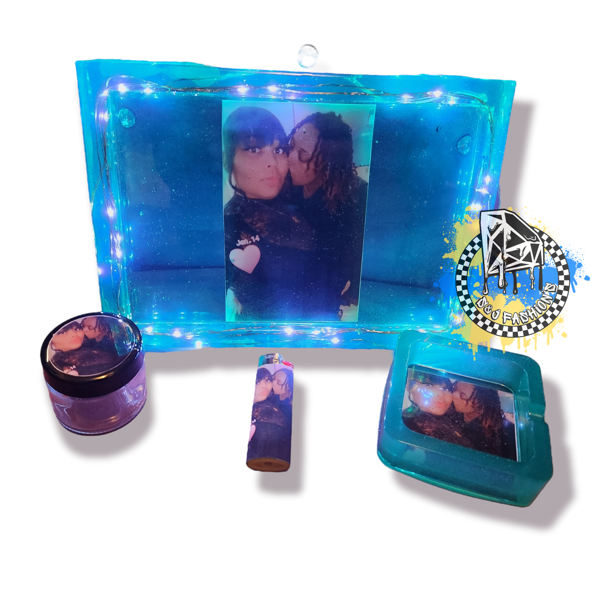 Personalized Picture Rolling Trays 4pc