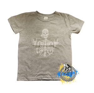 Rock and Roll Skully Skelton Boys Shirt Girls Shirt Ladies Shirt Mens Shirt