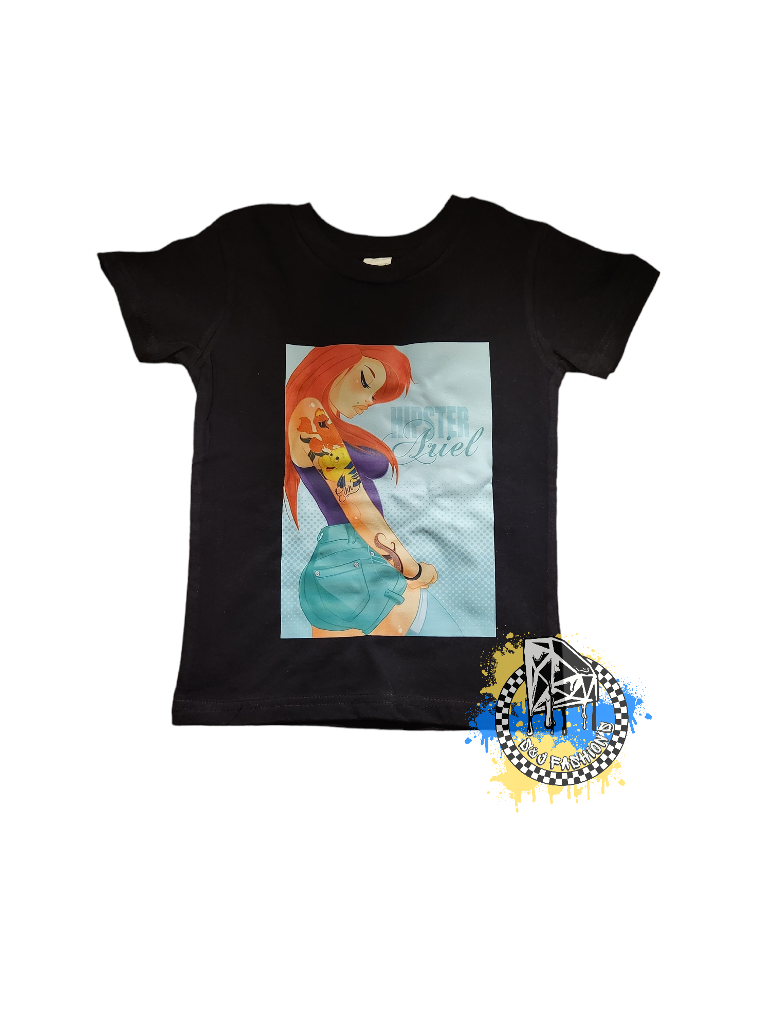 Tatted Disney Princess Ariel Girls Shirt