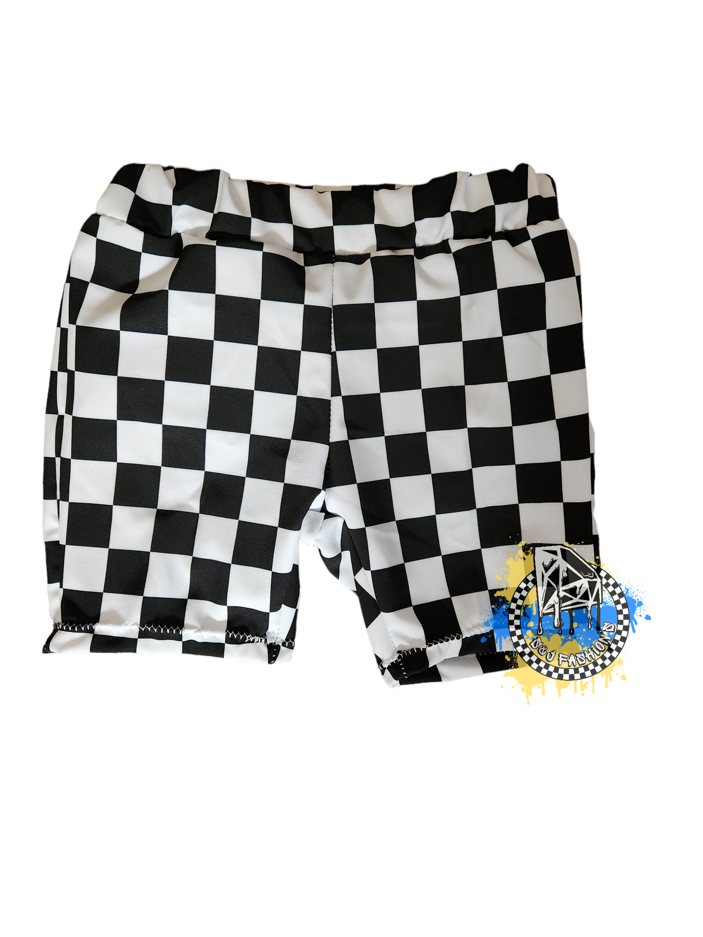 Black White Checker Handmade