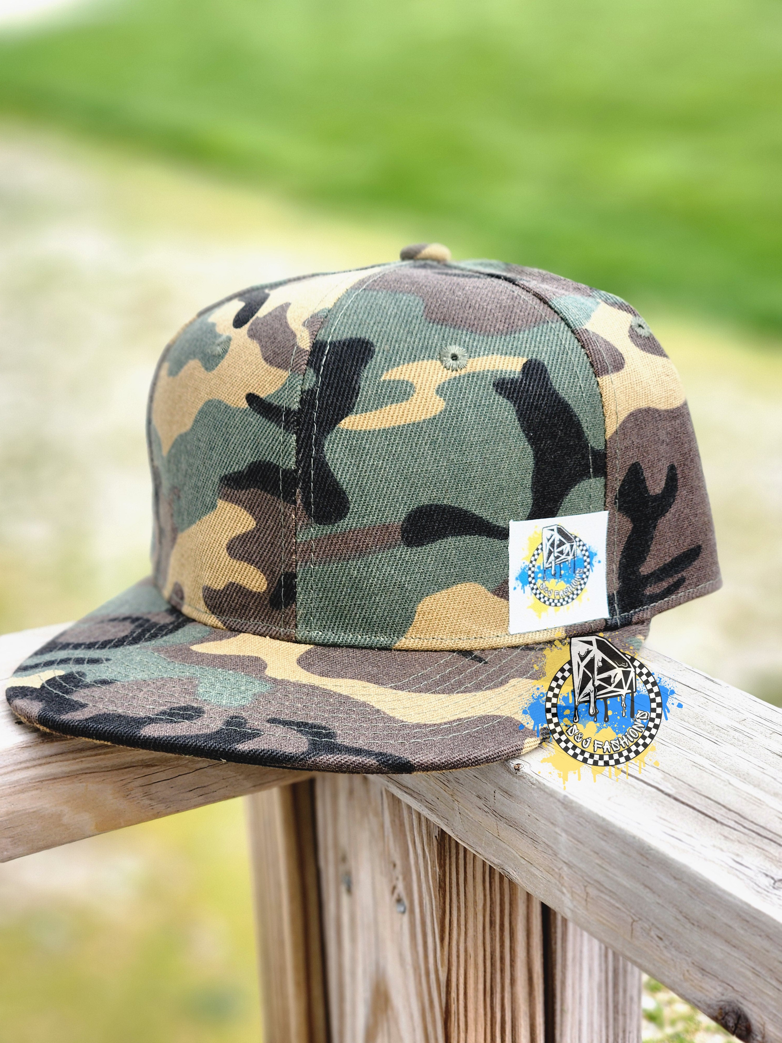 Green Camo Snapback Hat