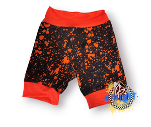 Orange Neon Splatter Handmade