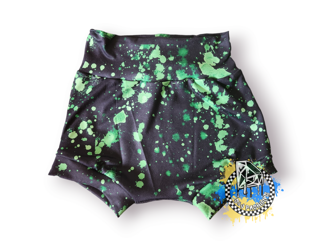 Neon Lime Splatter Handmade