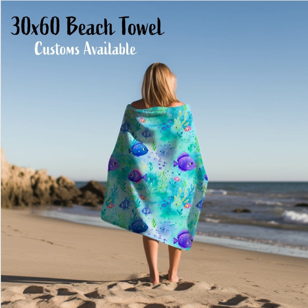 Custom Cotton Back Beach Towels