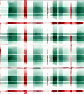 Water Color Plaid Christmas Handmade