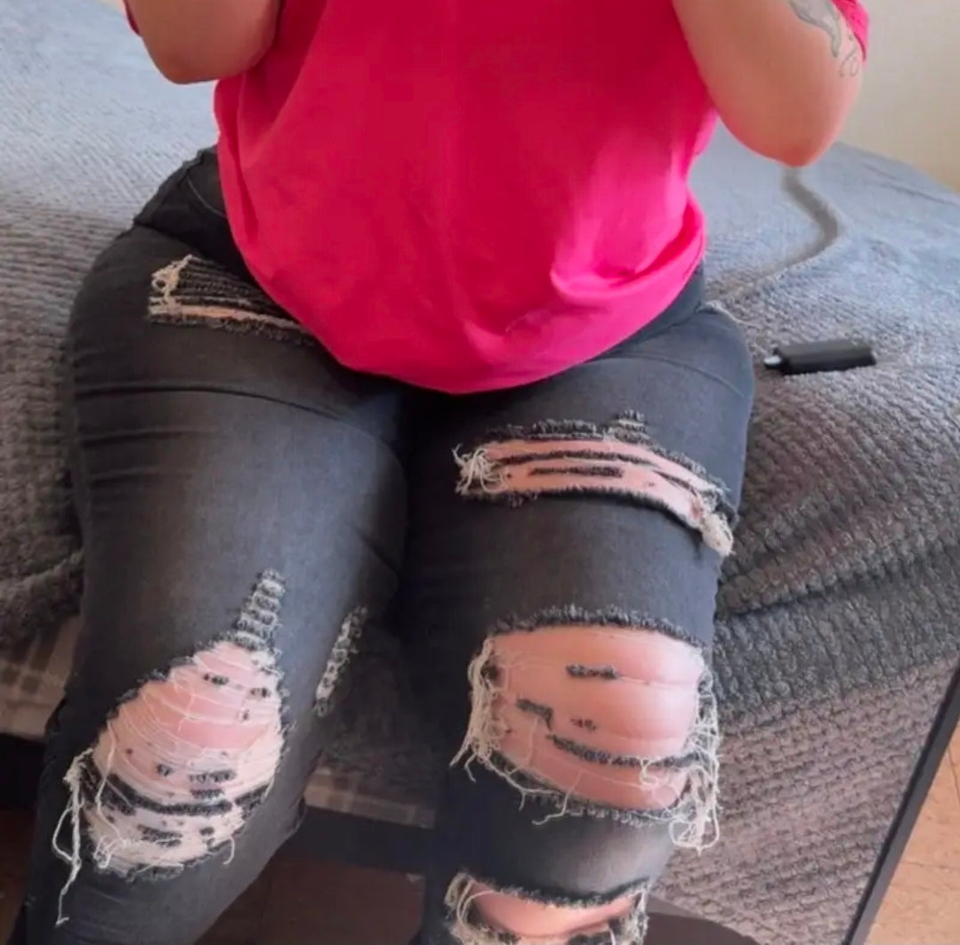 Black Plus Size Stretch Jeans