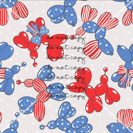 Balloon Dogs 4th of July Handmade