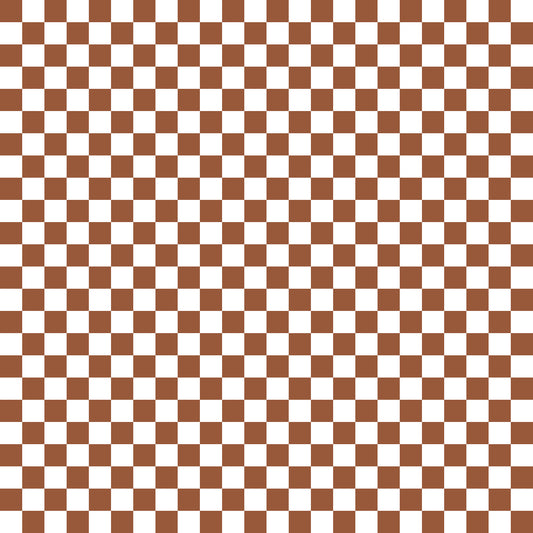 Fall Dark Brown Checker Handmade