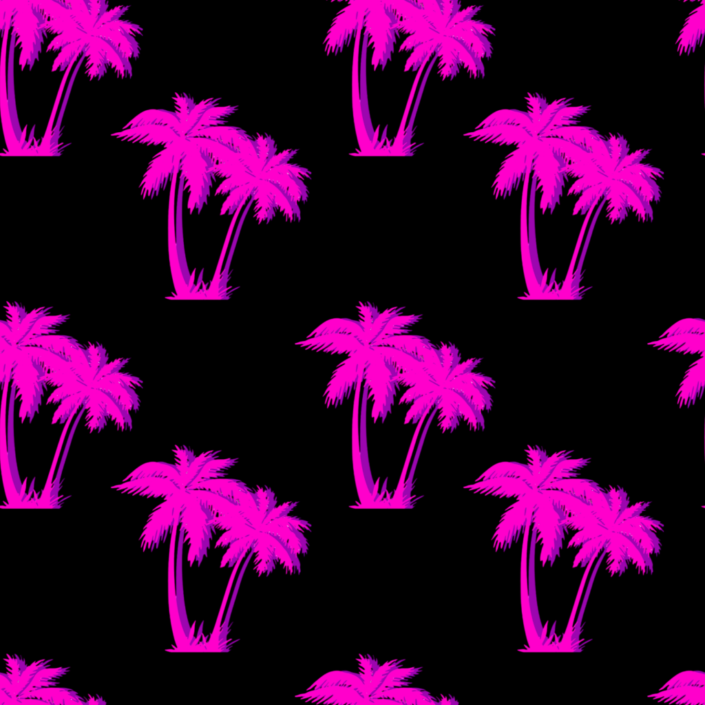 Neon Palm Trees Handmade Summer