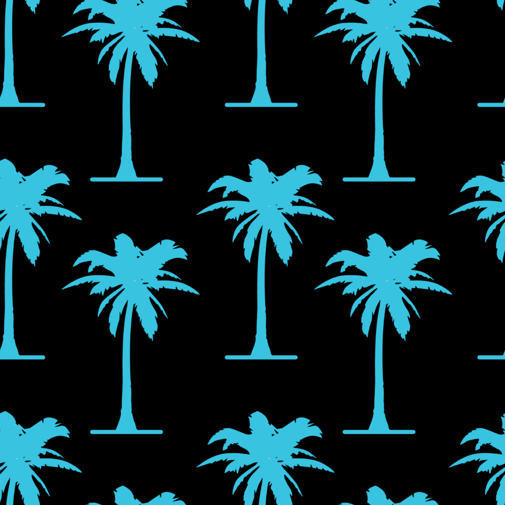 Neon Palm Trees Handmade Summer