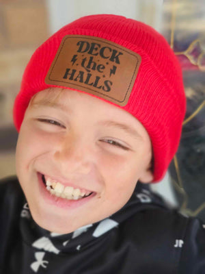 Deck The Halls Christmas Patch Beanie