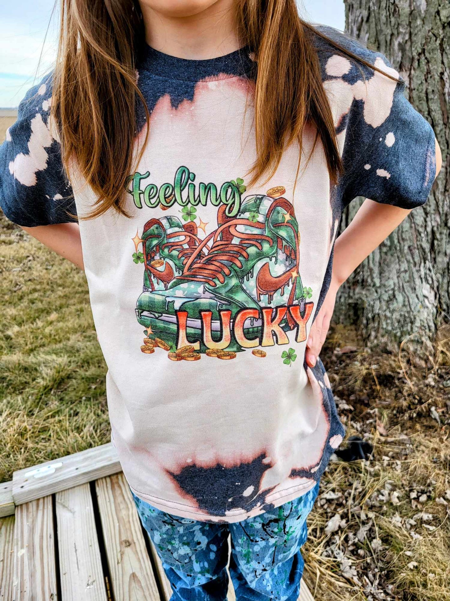 Feelin Lucky Back St. Patrick's Boy Shirt Girls Shirt Ladies Shirt Mens Shirt