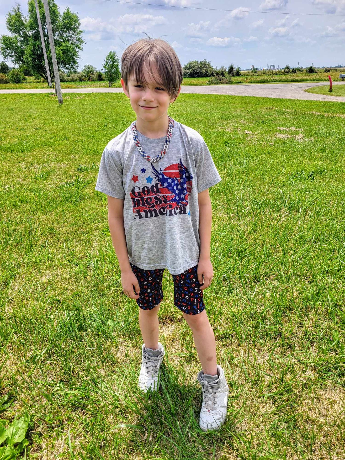 God Bless America 4th of July Shirt Boys Shirt Girls Shirt