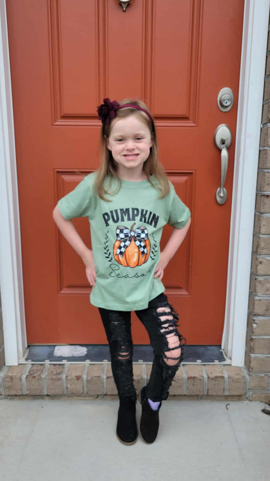 Pumpkin Season Fall Ladies Shirt Girls Shirt