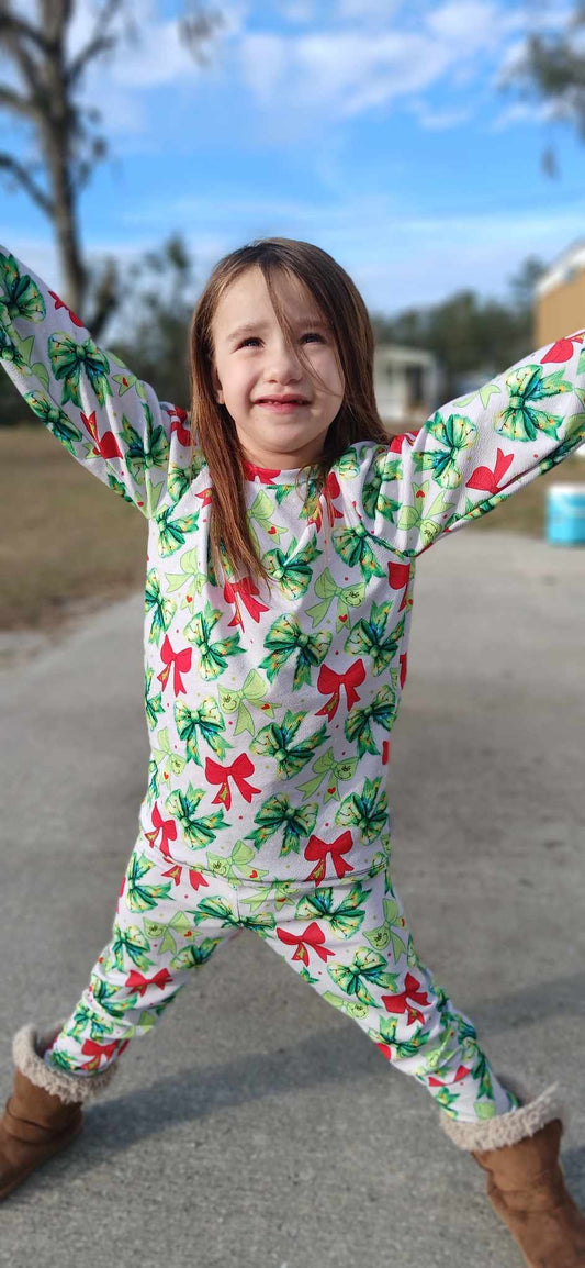 Grinch Bow Christmas Handmade