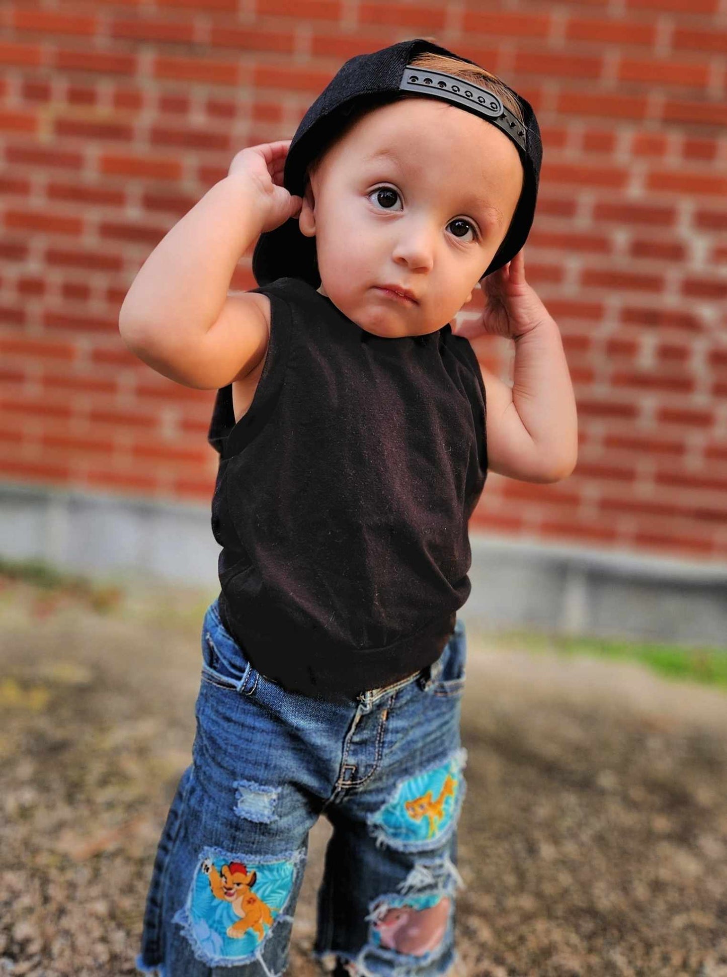 Lion King Boys Distressed Jeans