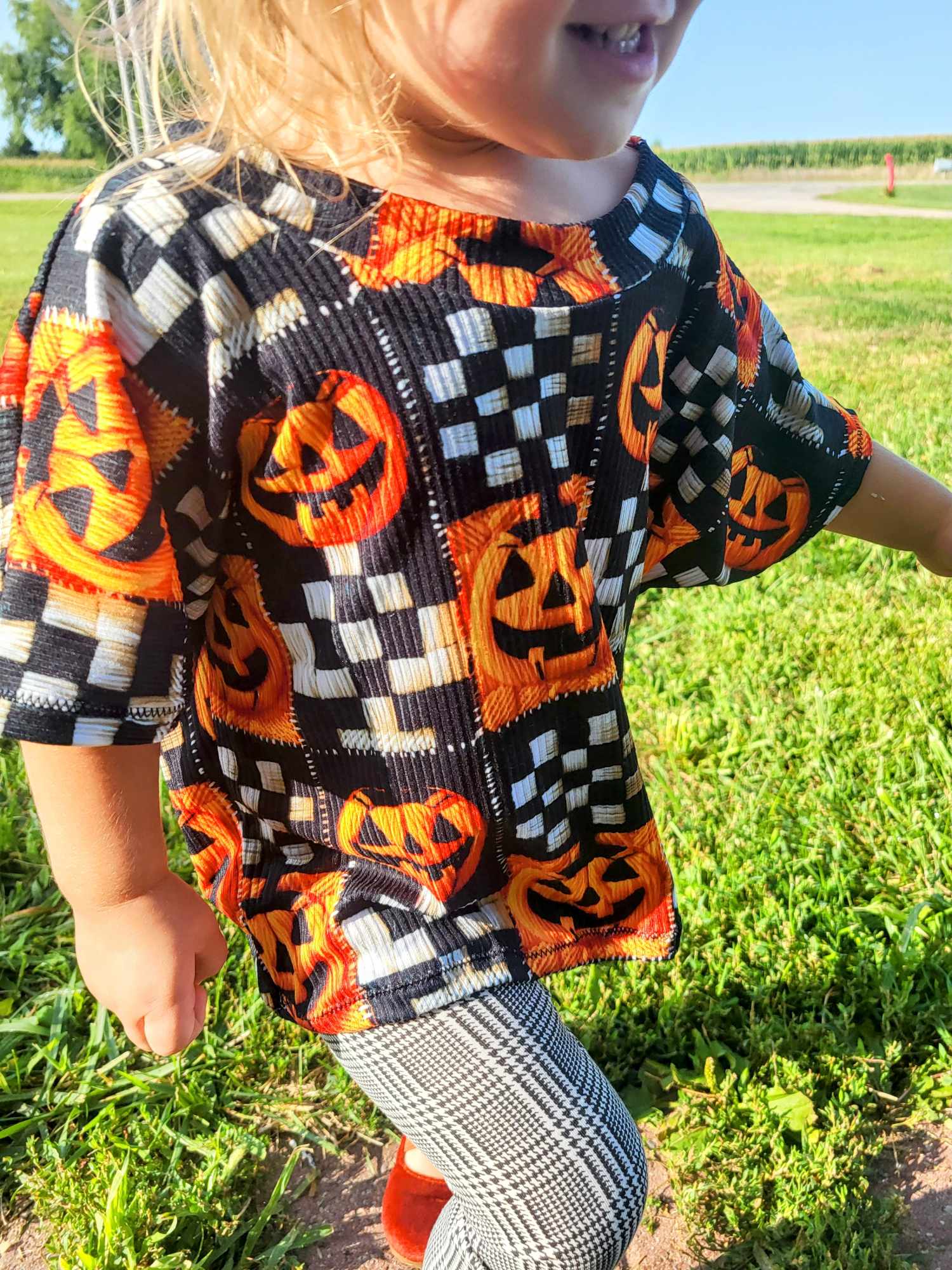 Checker Pumpkin Handmade Fall