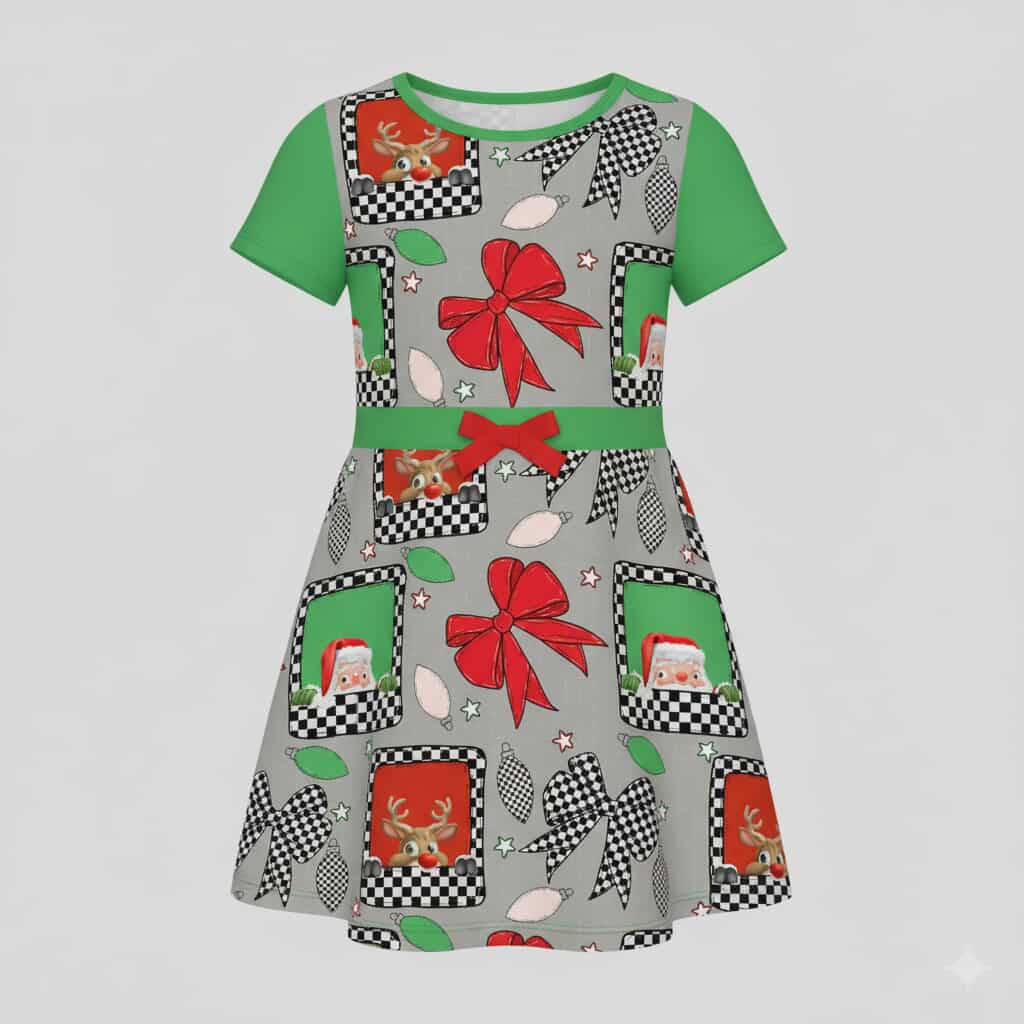 Reindeer Bow Christmas Handmade