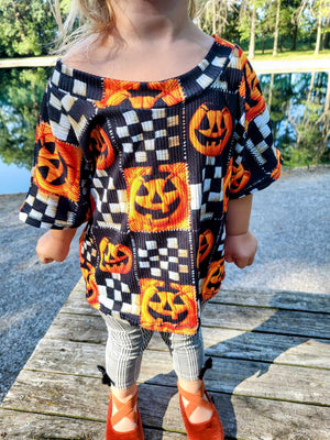 Checker Pumpkin Handmade Fall