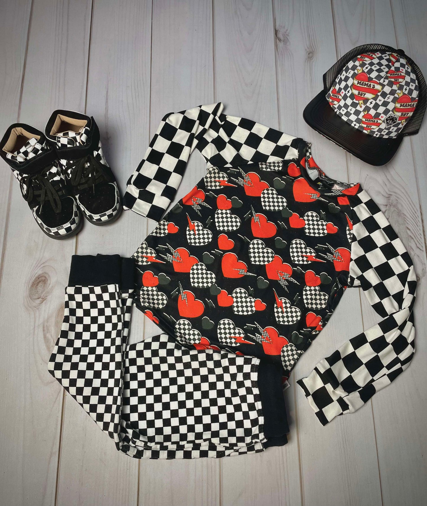 Checker Hearts Valentines Handmade