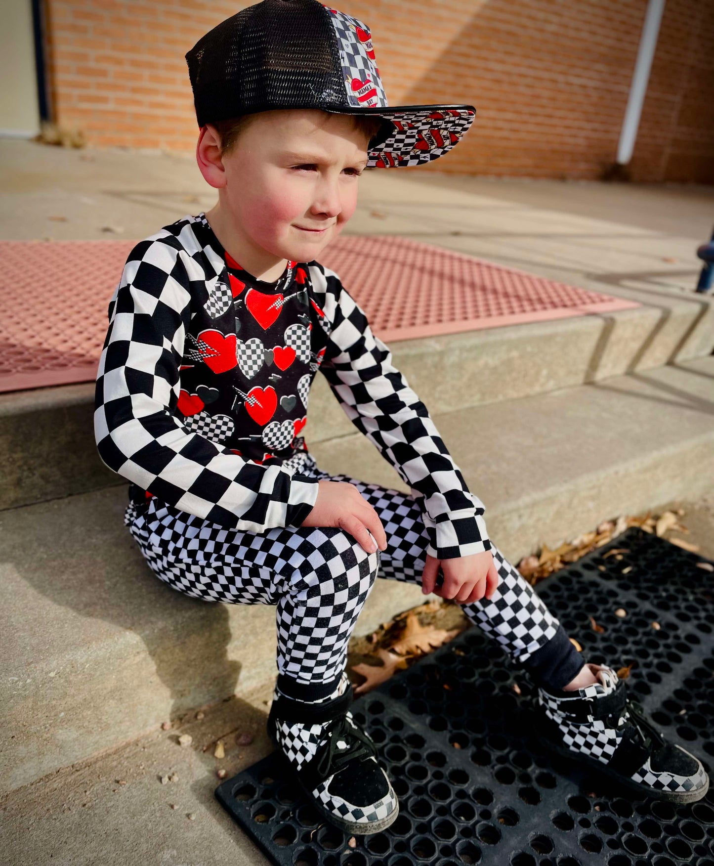 Checker Hearts Valentines Handmade